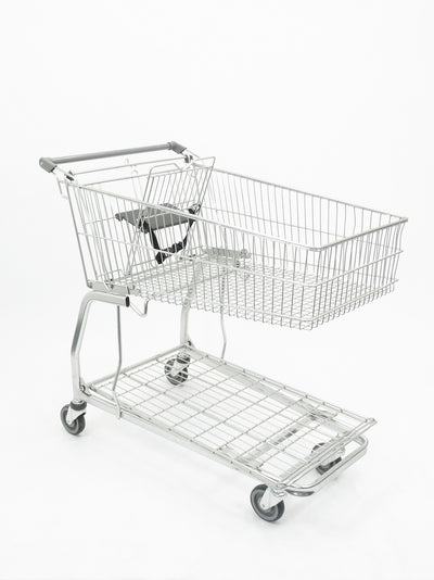 Cash and Carry Trolley with Fixed Basket and Platform 155L - Refurbished