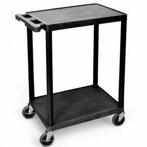 2 Shelf Plastic Service Trolley, 150kg Capacity, 610 x 485 x 840mm