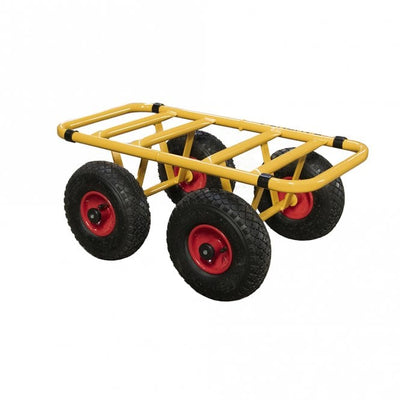 Heavy-Duty Steel Dolly with Pneumatic Wheels – 300kg Capacity, 750 x 380mm