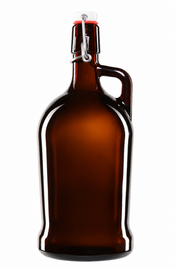 1 Litre Amber Swing-Stopper Growler with Handle