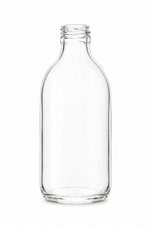 Bouteille en verre clair Alpha de 200 ml