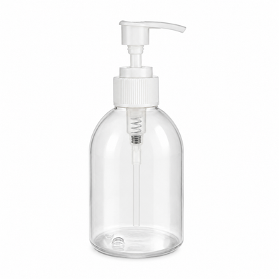 250ml Plastic Dome Toilet + White economy pump