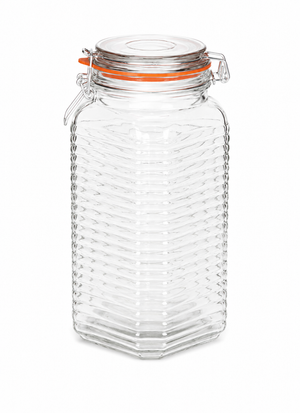 Bocal en verre Kilnclip à rainures de 1800 ml