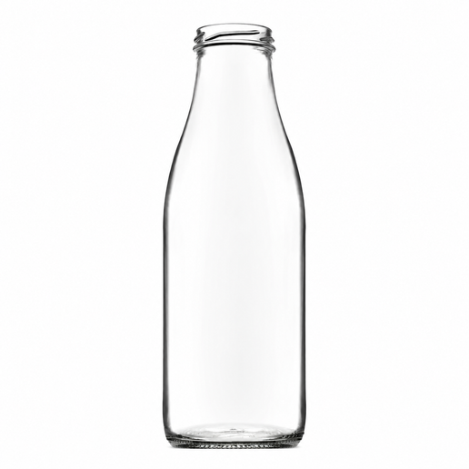 1 Litre Screw Neck Glass Milk Bottle | 48mm Neck | Reusable Glass Dairy Bottle | 1L