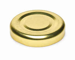 38mm Gold Button Twist-Off Caps | Roll Thread Metal Jar Lids