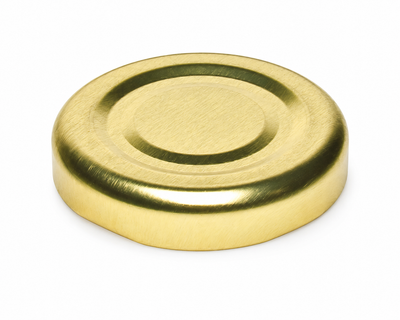 38mm Gold Button Twist-Off Caps | Roll Thread Metal Jar Lids