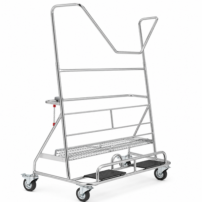 Plate Trolley Carry WP4BW with Shelf and Basket - Durable and Convenient