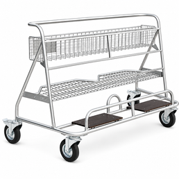 Carry WP4 Plate Trolley – With Basket and Shelf for Sheet Material Handling