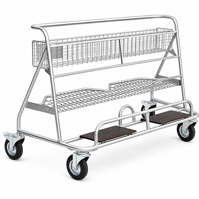 Carry WP4 Plate Trolley – With Basket and Shelf for Sheet Material Handling