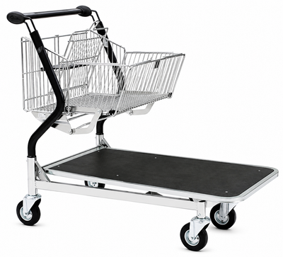 Vario 110S Transport Trolley – Foldable Basket Trolley with Plywood Platform