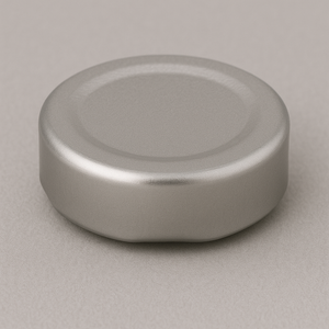Caps en métal argenté à visser RTO de 38 mm – Hauteur de 10 mm