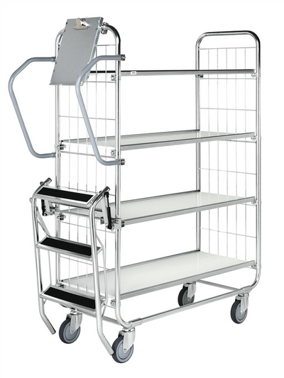 Series 8000 Shelving Trolley – Electrogalvanised – 250 kg Capacity (1395 × 470 × 1590 mm)