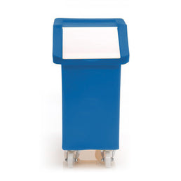 65 Litre Food Approved MDPE Ingredients Trolley Mobile Storage Bin with Clear Flap Lid