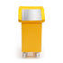 65 Litre MDPE Ingredients Trolley with Stainless Steel Flap Lid Food Approved Mobile Storage Bin