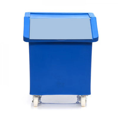 142 Litre Ingredients Trolley with Clear Flap Lid – Food Approved Mobile Storage Bin