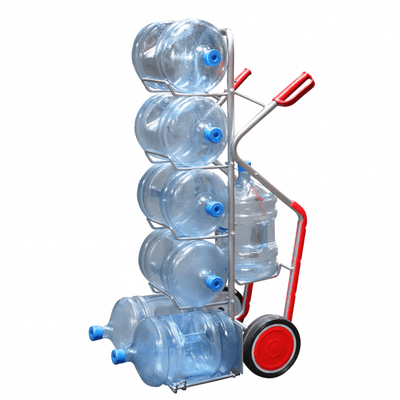 Aluminium Water Empty Bottle Sack Truck 200kg Capacity - Holds 7 Bottles