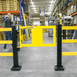 Impact Protection Barrier Steel Gate - Self-Closing, 520H x 905W mm