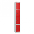 Coloured Door Steel Locker with Cam Key Lock, 300mm Depth