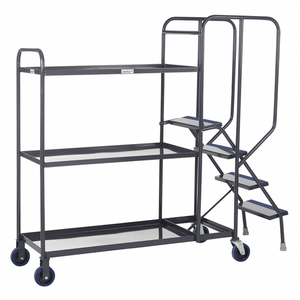 Order Picking Trolley with 3 Steel Shelves 300kg