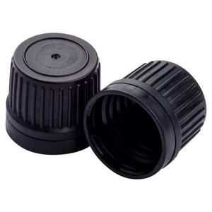 Black Dropper Cap DIN18 – 18mm Bottle Closure