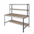 Heavy Duty Rivet Workstation with Half Storage Shelf Steel Workbench