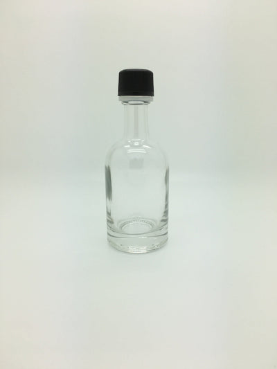 50ml Nocturne Miniature Empty Glass Bottle with 18mm Black Tamper-Evident Cap
