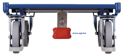Two Sided Steel Platform Trolley with Brake, 500kg Capacity