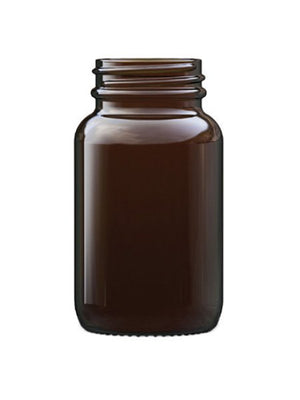 Pot en verre ambré de 100 ml pour poudre