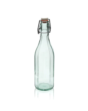 Bouteille Facettée Costolata de 750 ml avec Bouchon à Bascule
