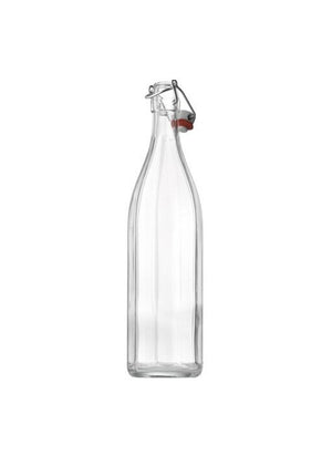 Bouteille Costolata Facettée de 1 Litre avec Bouchon à Bascule