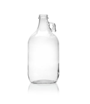 Flagon en verre transparent de 0,5 gallon (64oz) avec poignée